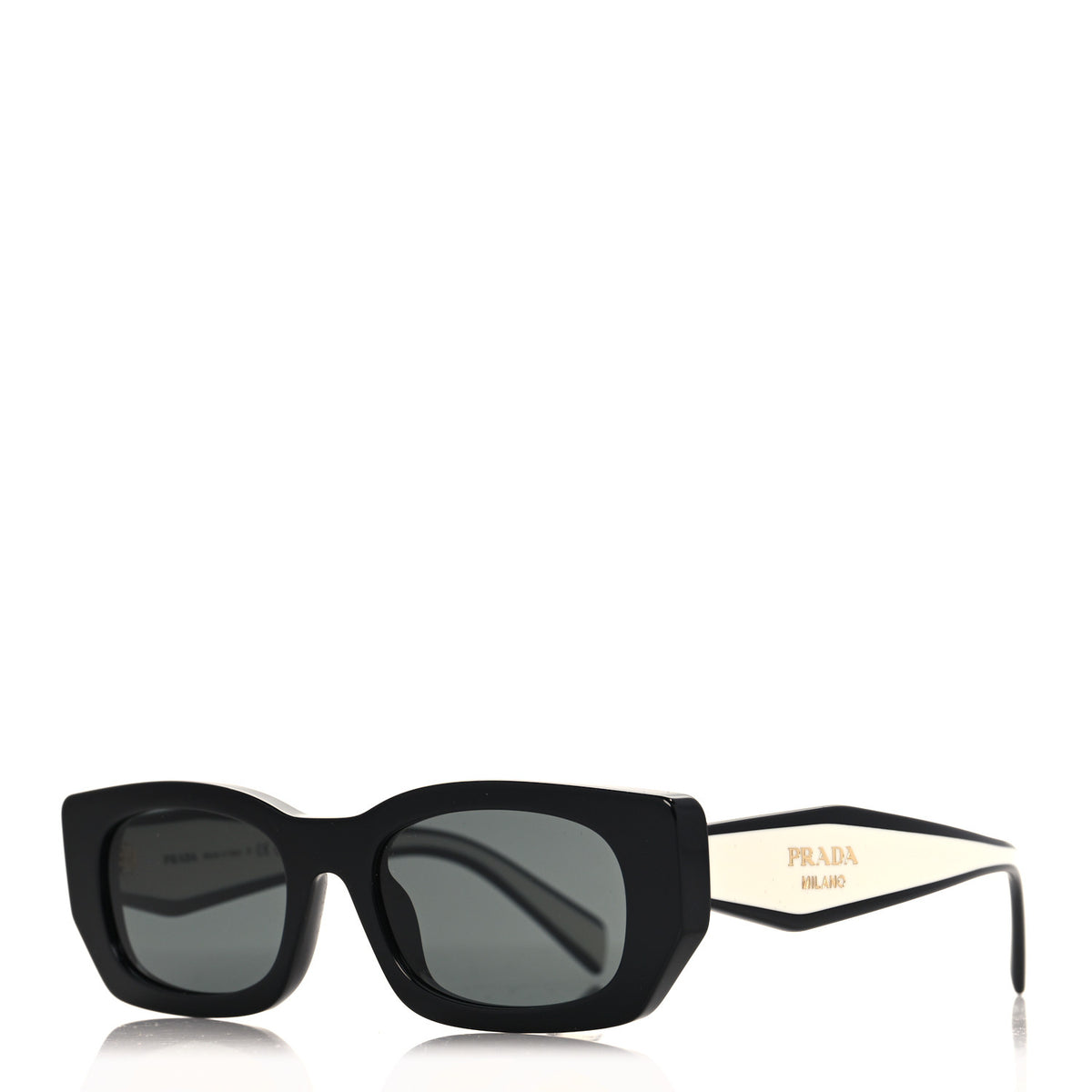 Prada Acetate Sunglasses SPR B05 Black White 1 of 7