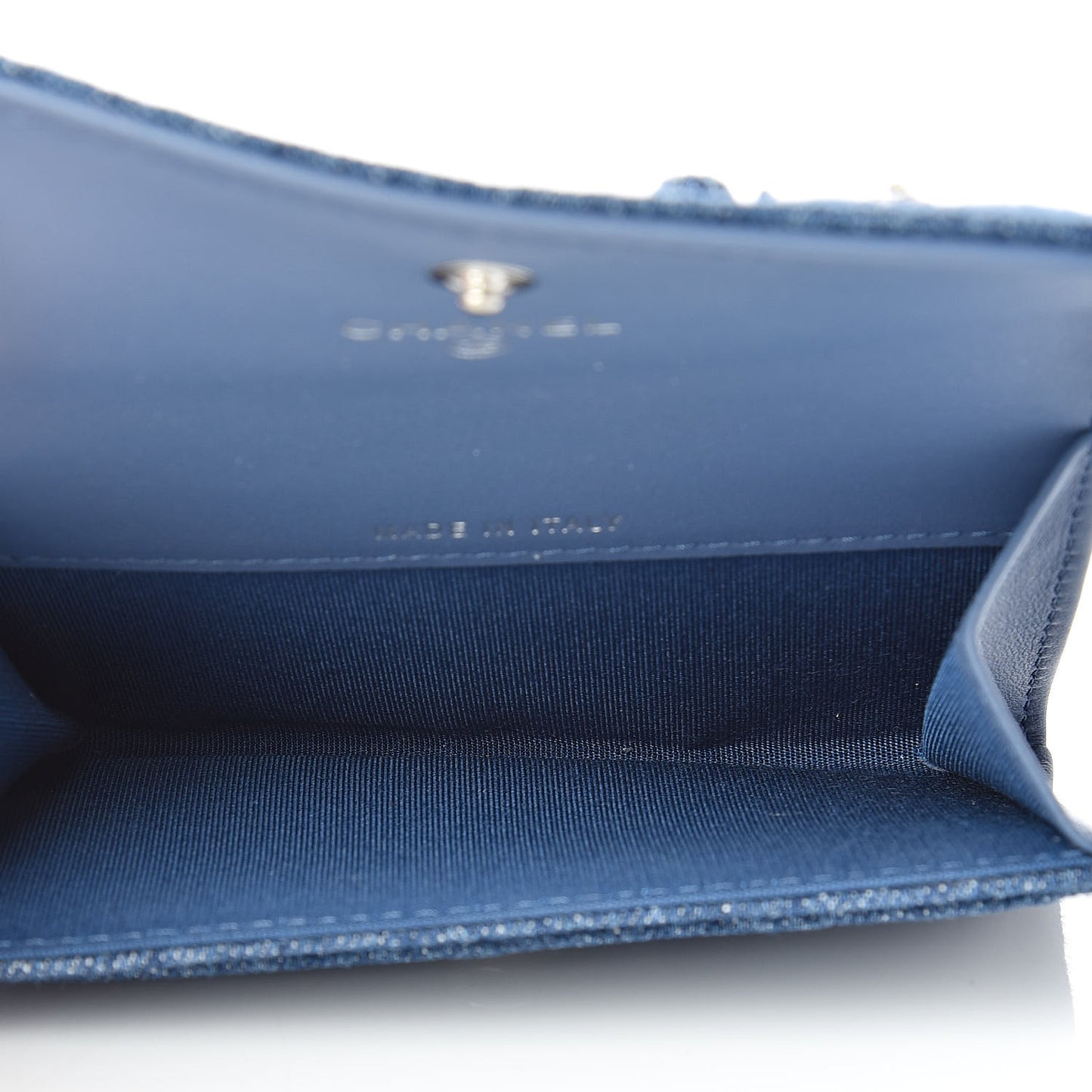 Denim Camelia Charms Card Holder Blue