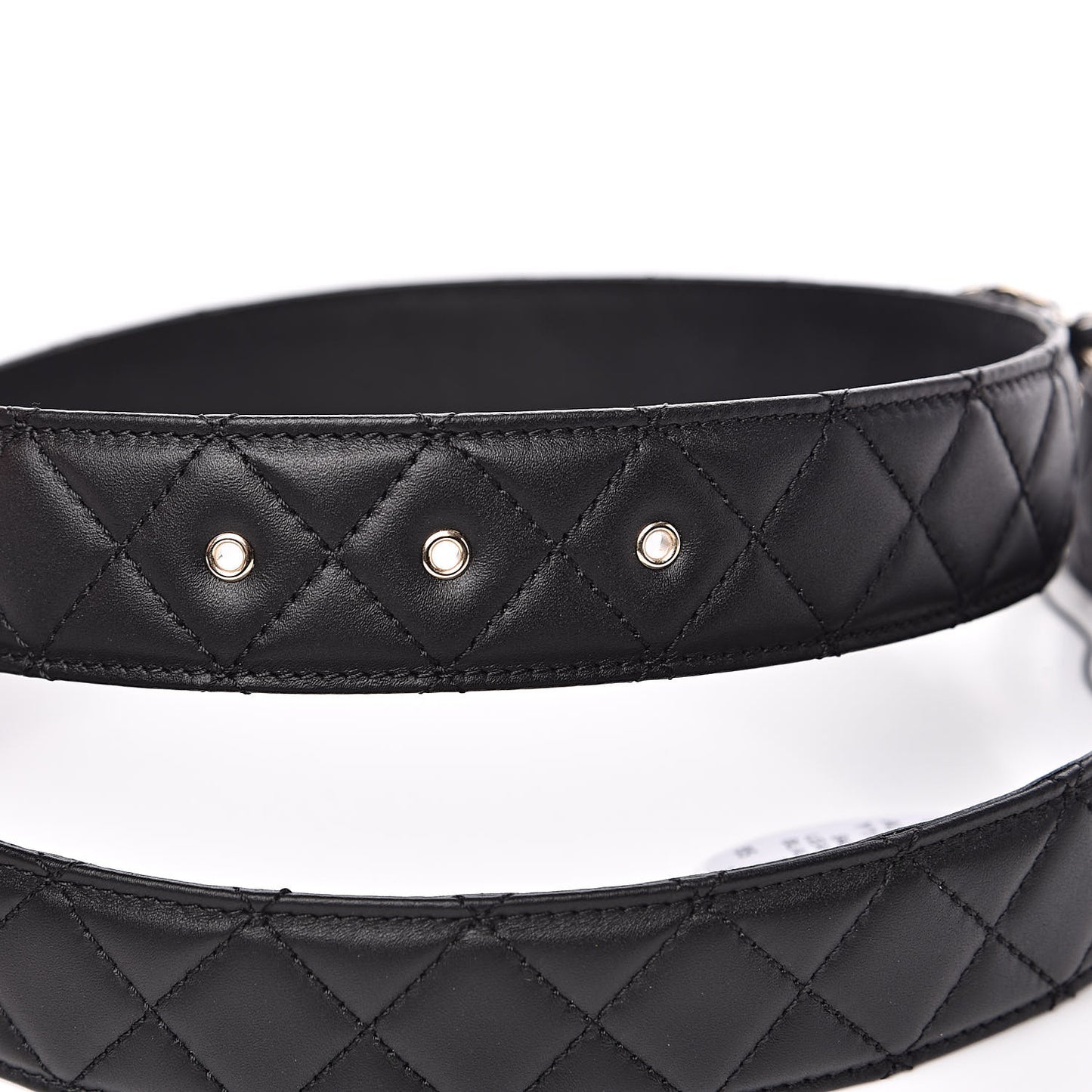 Lambskin Quilted CC Chain Belt 85 34 Black