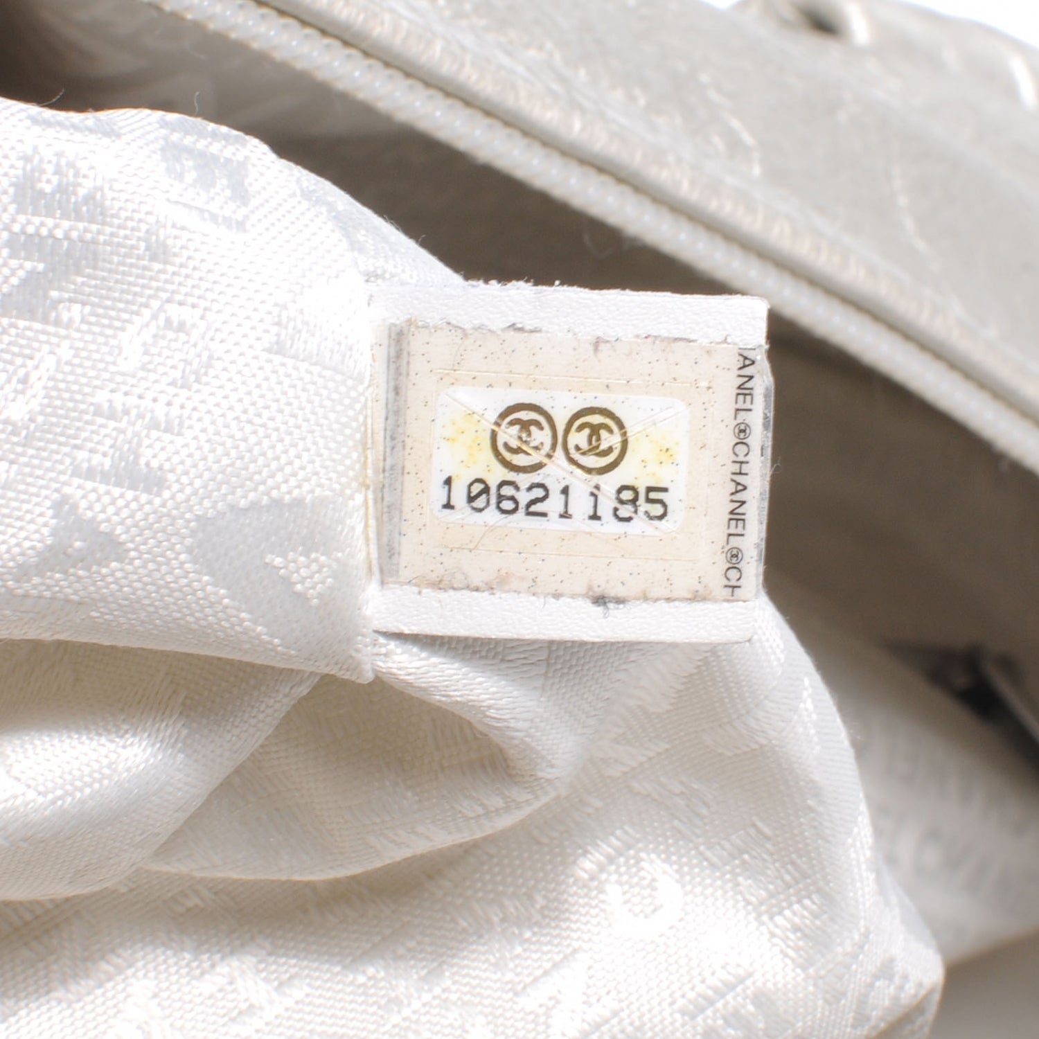 Chanel Metallic Deerskin Stitched Bowler Grey 7 of 7