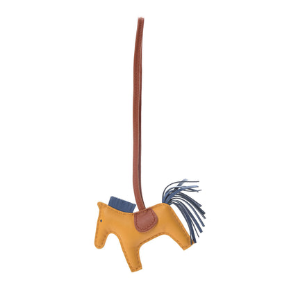 Hermes Milo Lambskin Grigri Rodeo Horse Bag Charm PM Jaune D'Or Bleu Agate Cornaline 1 of 4