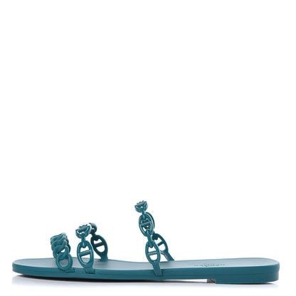 Hermes TPU Rivage Sandals 40 Vert d'Ete 1 of 7
