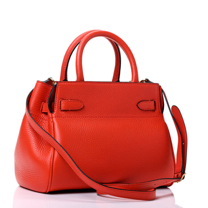 Mulberry Classic Grain Calfskin Belted Bayswater Tote Orange 2 of 4