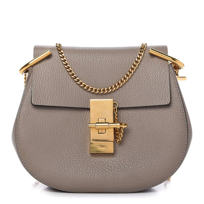 Chloe Grained Lambskin Mini Drew Shoulder Bag Motty Grey 1 of 8