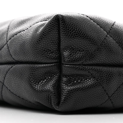 Chanel Shiny Caviar Quilted Monochrome Mini Chanel 22 Black 9 of 10