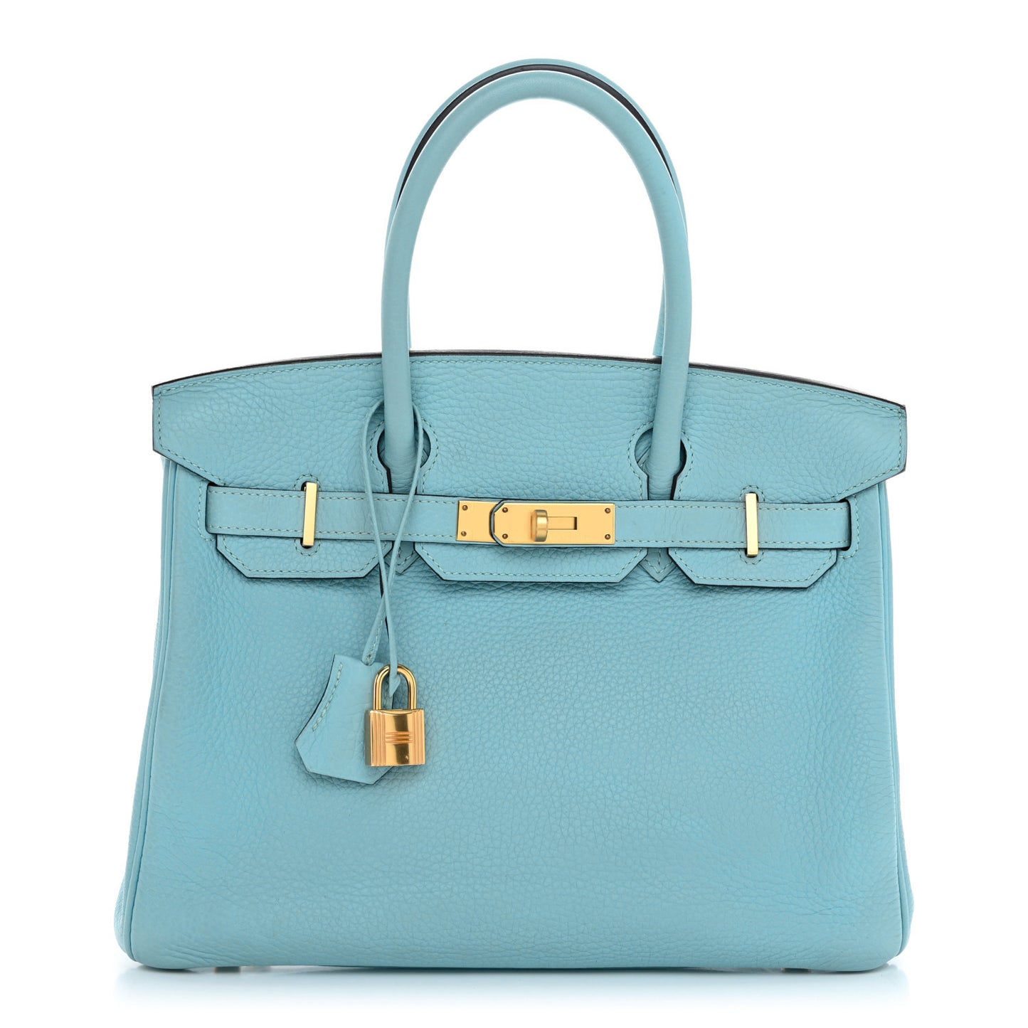 Taurillon Clemence Birkin 30 Bleu Atoll