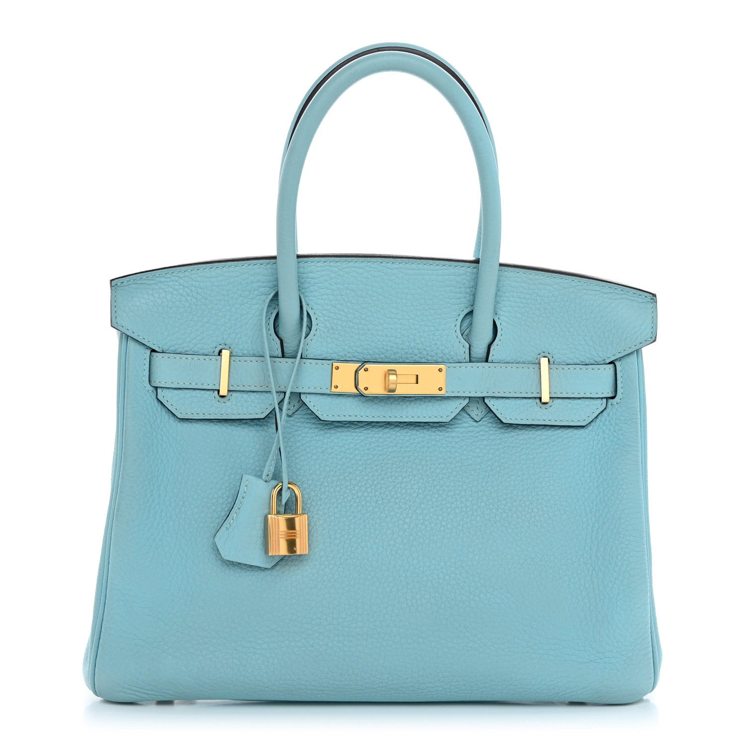 Hermes Taurillon Clemence Birkin 30 Bleu Atoll 1 of 10