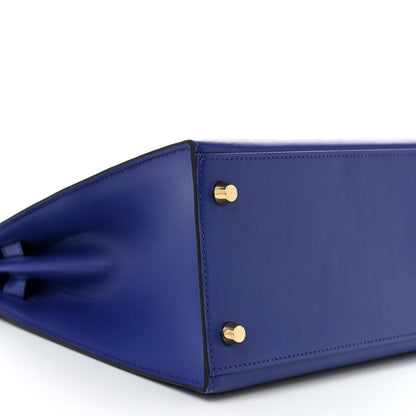 Hermes Tadelakt Kelly Sellier 28 Bleu Electrique 9 of 12