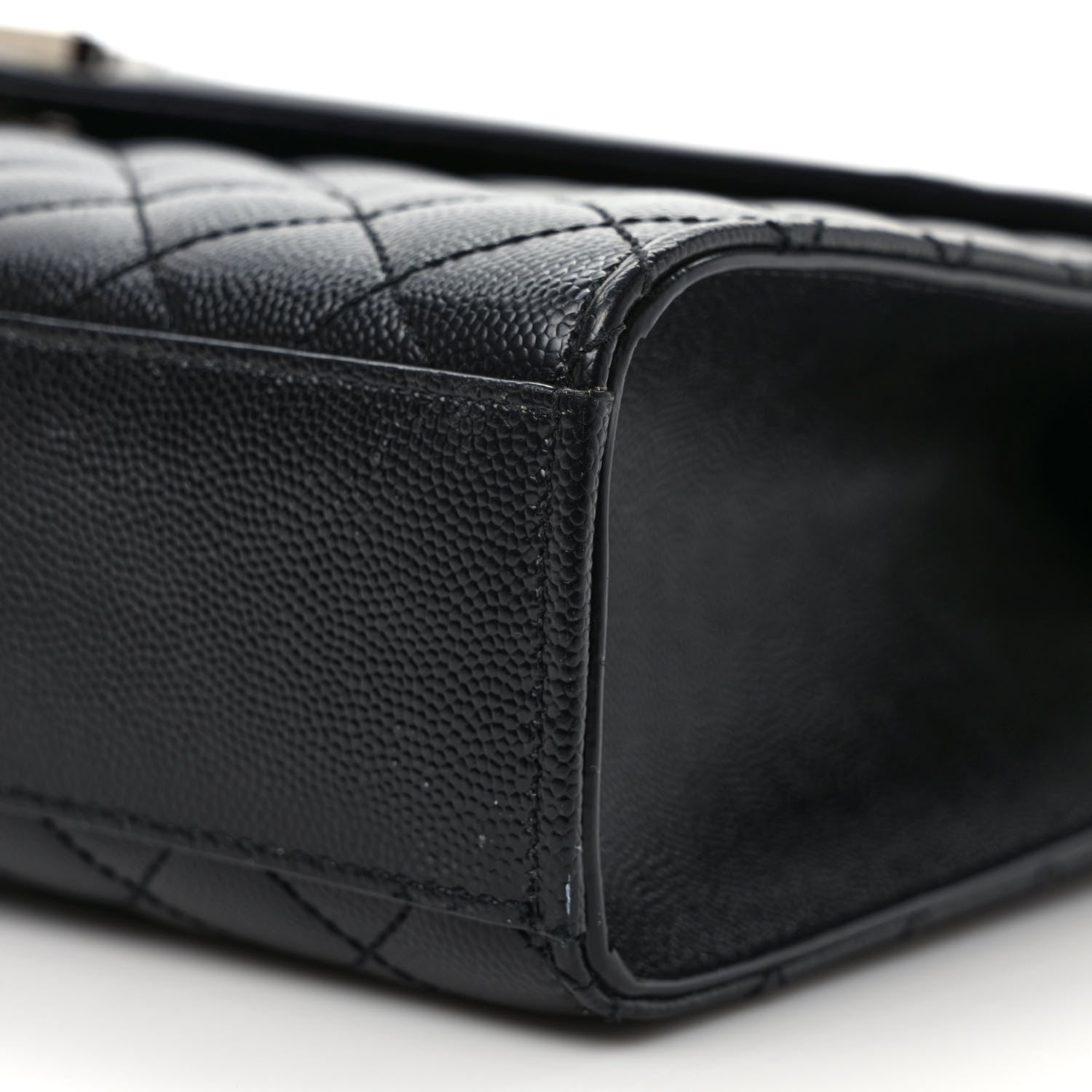 Saint Laurent Grain De Poudre Textured Mixed Matelasse Large Triquilt Monogram Satchel Black 8 of 10