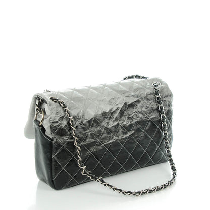 Chanel Vinyl Quilted Jumbo Melrose Degrade Flap Black 3 of 7