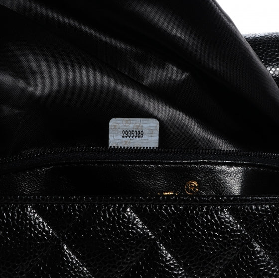 Caviar Quilted Crossbody Bag Black