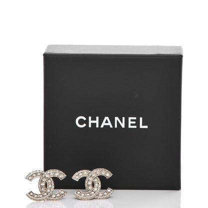 Chanel Crystal CC Earrings Gold 5 of 5