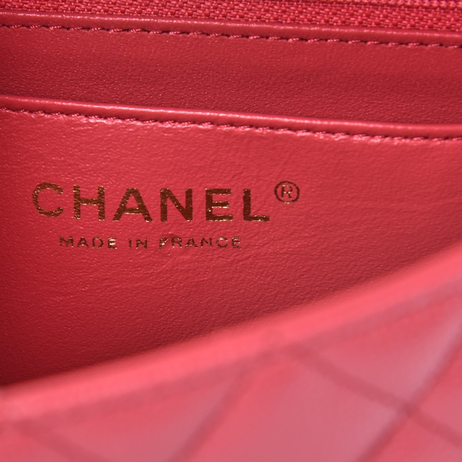 Chanel Caviar Quilted Mini Rectangular Flap Dark Pink 6 of 8