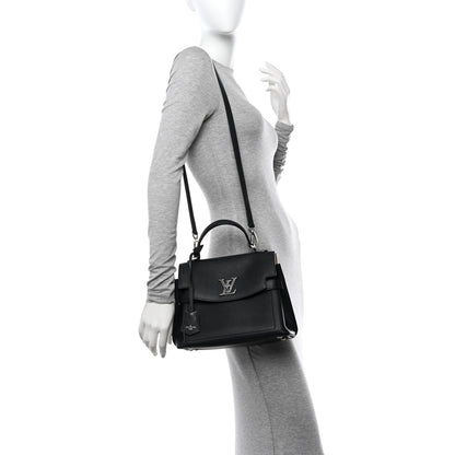 Louis Vuitton Calfskin Lockme Ever BB Black 2 of 12