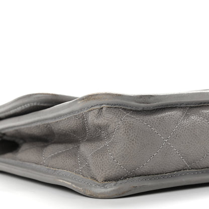 Chanel Caviar Quilted Medium French Riviera Flap Light Grey 10 of 18