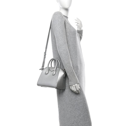 Givenchy Metallic Sugar Goatskin Mini Antigona Silver 2 of 10