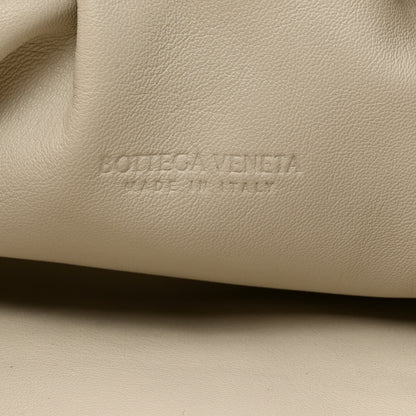 Bottega Veneta Metallic Crinkled Lambskin The Pouch Oversized Clutch Oro 6 of 9