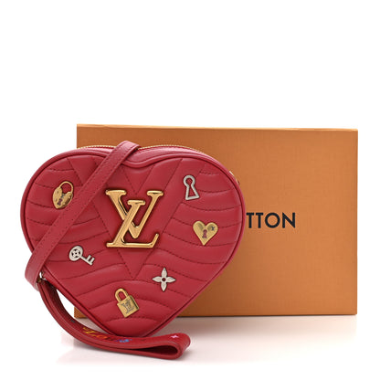Louis Vuitton Calfskin Embellished New Wave Love Lock Heart Bag Ecarlate 10 of 10