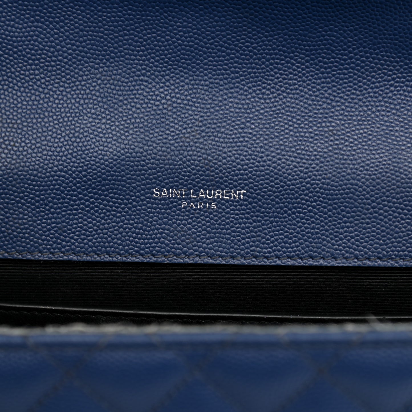 Grain De Poudre Textured Mixed Matelasse Triquilt Medium Monogram Satchel Denim