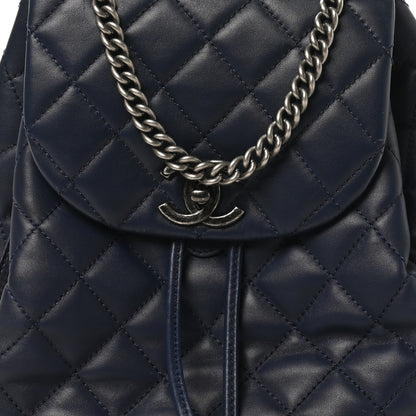 Chanel Lambskin Quilted Daily Supple Backpack Blue 8 of 10