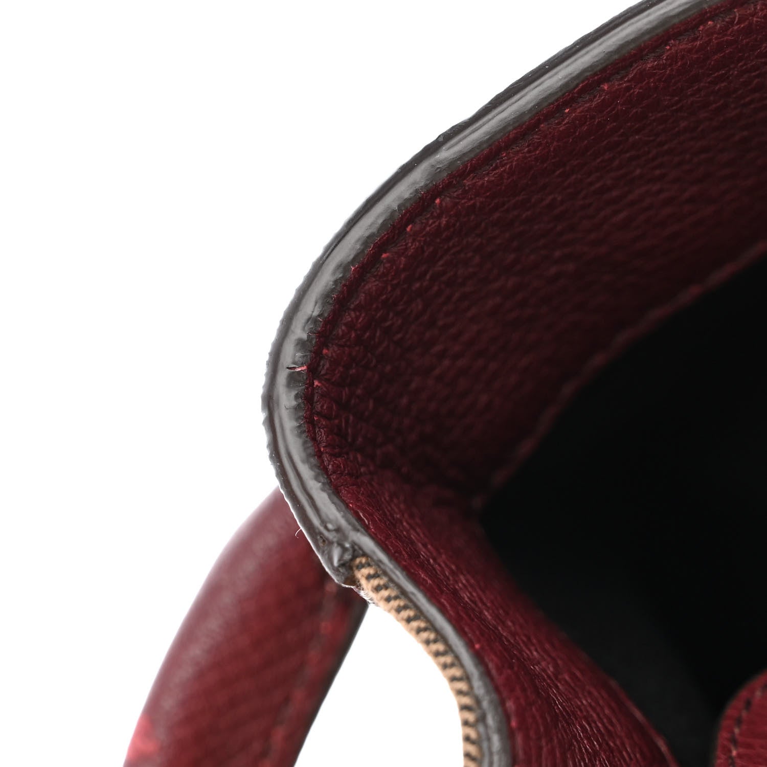 Burberry Grainy Calfskin House Check Medium Banner Tote Mahogany Red 14 of 17