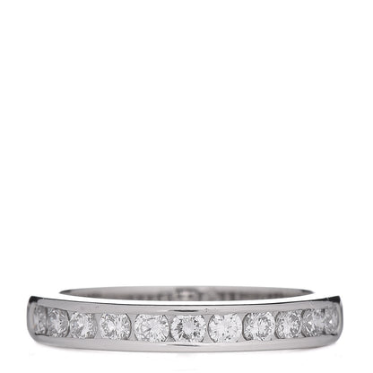 Tiffany Platinum Diamond 3mm Half Circle Wedding Band Ring 50 5.5 1 of 6