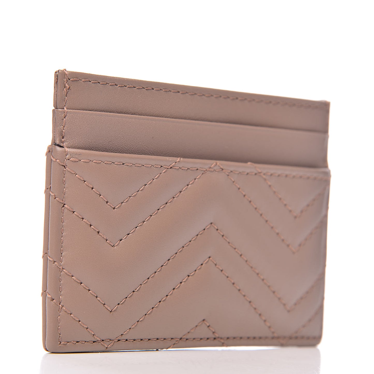 Calfskin Matelasse GG Marmont Card Holder Porcelain Rose