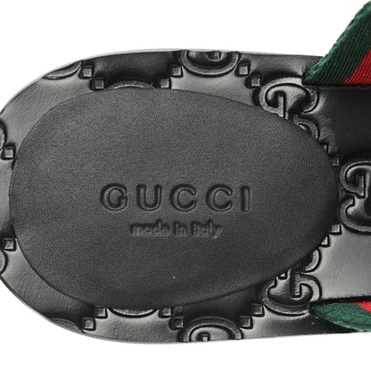 Gucci Nylon Guccissima Web Womens Thong Sandals 35 Green Red Black 7 of 8