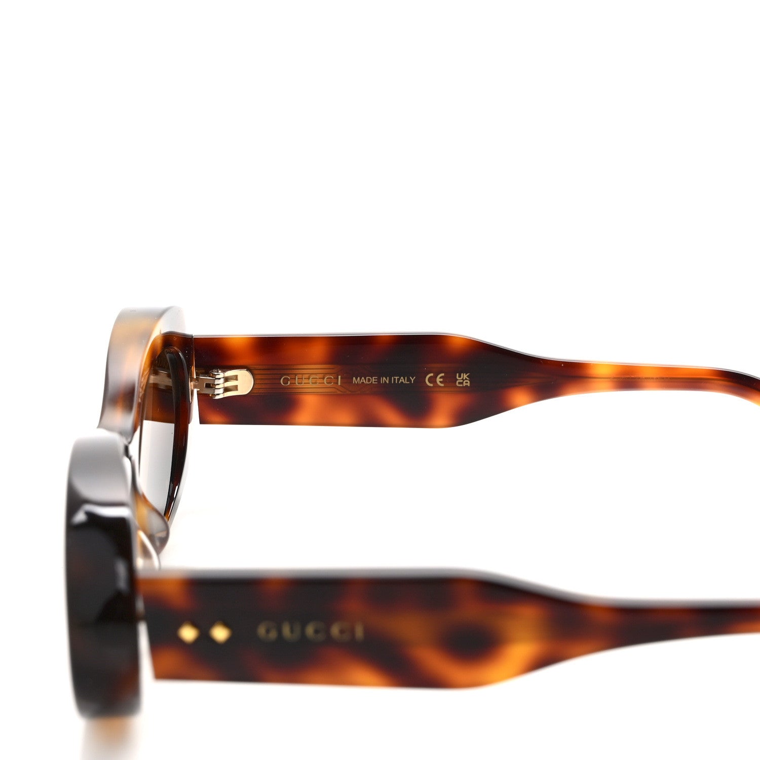 Gucci Acetate Oval Frame GG1527S Sunglasses Tortoise 6 of 8