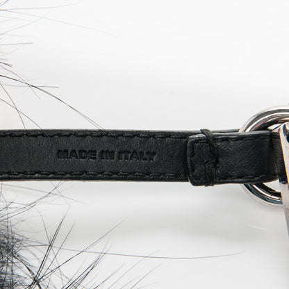 Fendi Fox Fur Shearling Crystal Pinky Punky Monster Bag Bug Charm Black Bubblegum 4 of 4