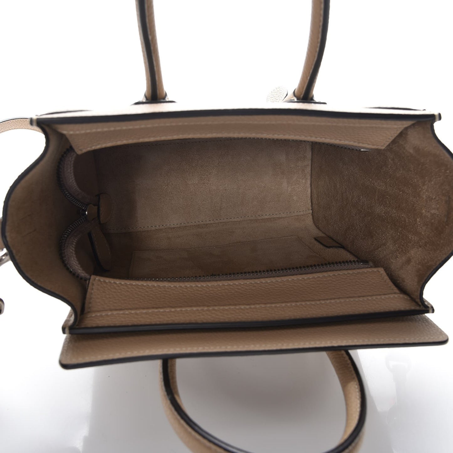 Drummed Calfskin Nano Luggage Dune