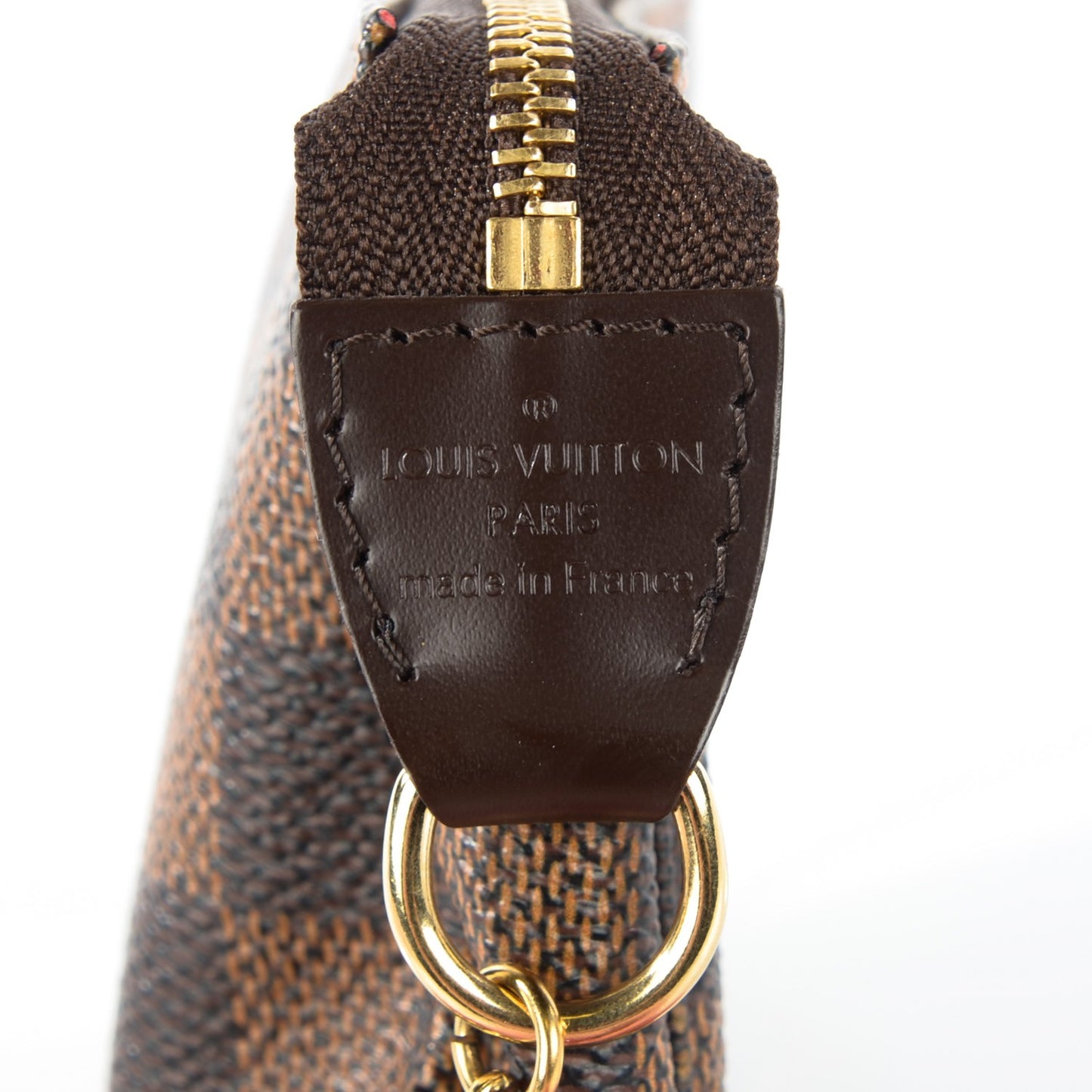 Damier Ebene Complice Trunks and Bags Mini Pochette Accessories Red
