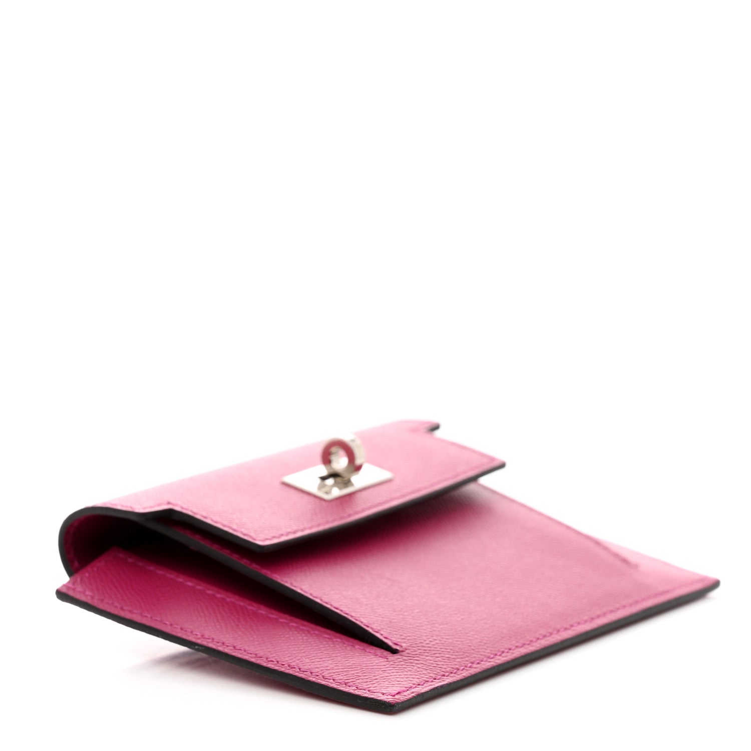 Hermes Epsom Kelly Pocket Compact Wallet Rose Mexico 4 of 8