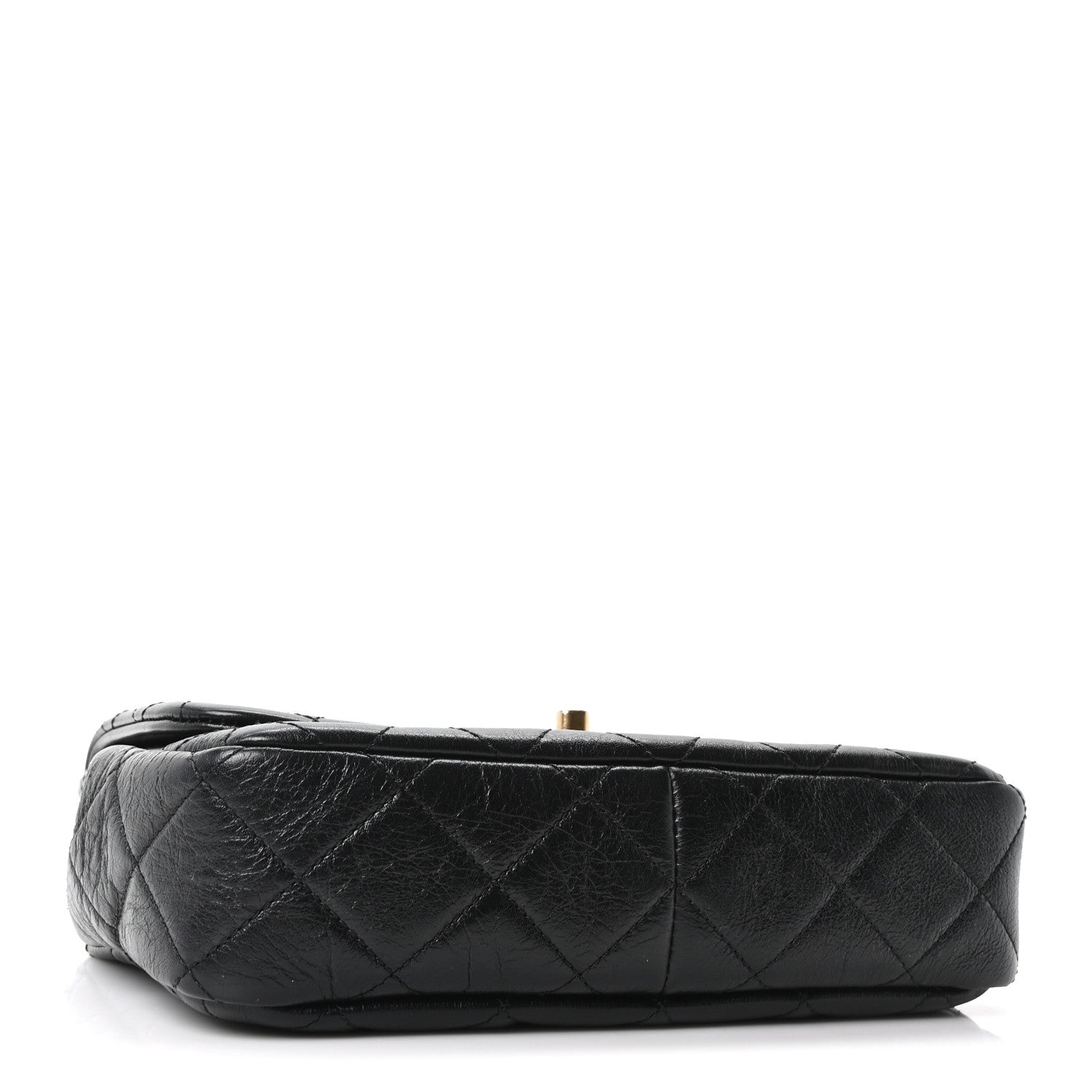 Chanel Glazed Calfskin Quilted Pearl Side Flap Black 4 of 10