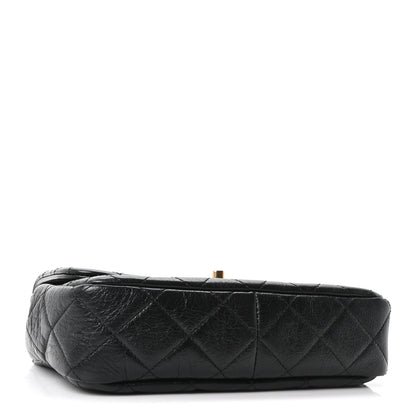 Chanel Glazed Calfskin Quilted Pearl Side Flap Black 4 of 10