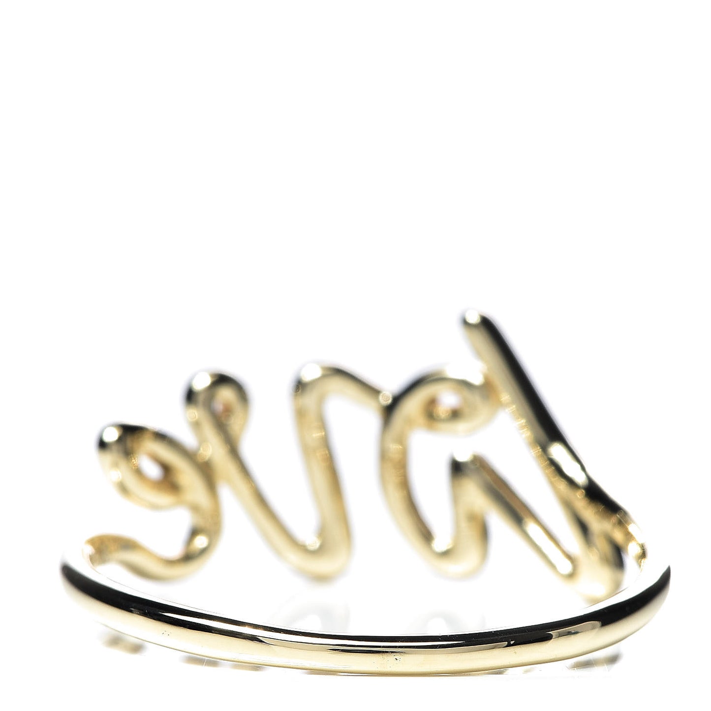 18K Yellow Gold Paloma's Graffiti Love Ring 57 8