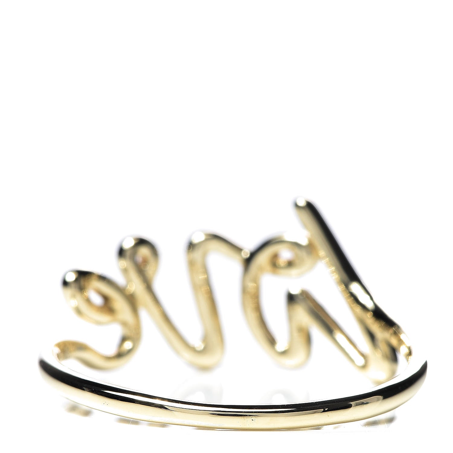Tiffany 18K Yellow Gold Paloma's Graffiti Love Ring 57 8 4 of 6