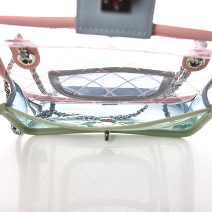 Chanel Lambskin PVC Quilted Mini Coco Splash Flap Blue Green 5 of 9