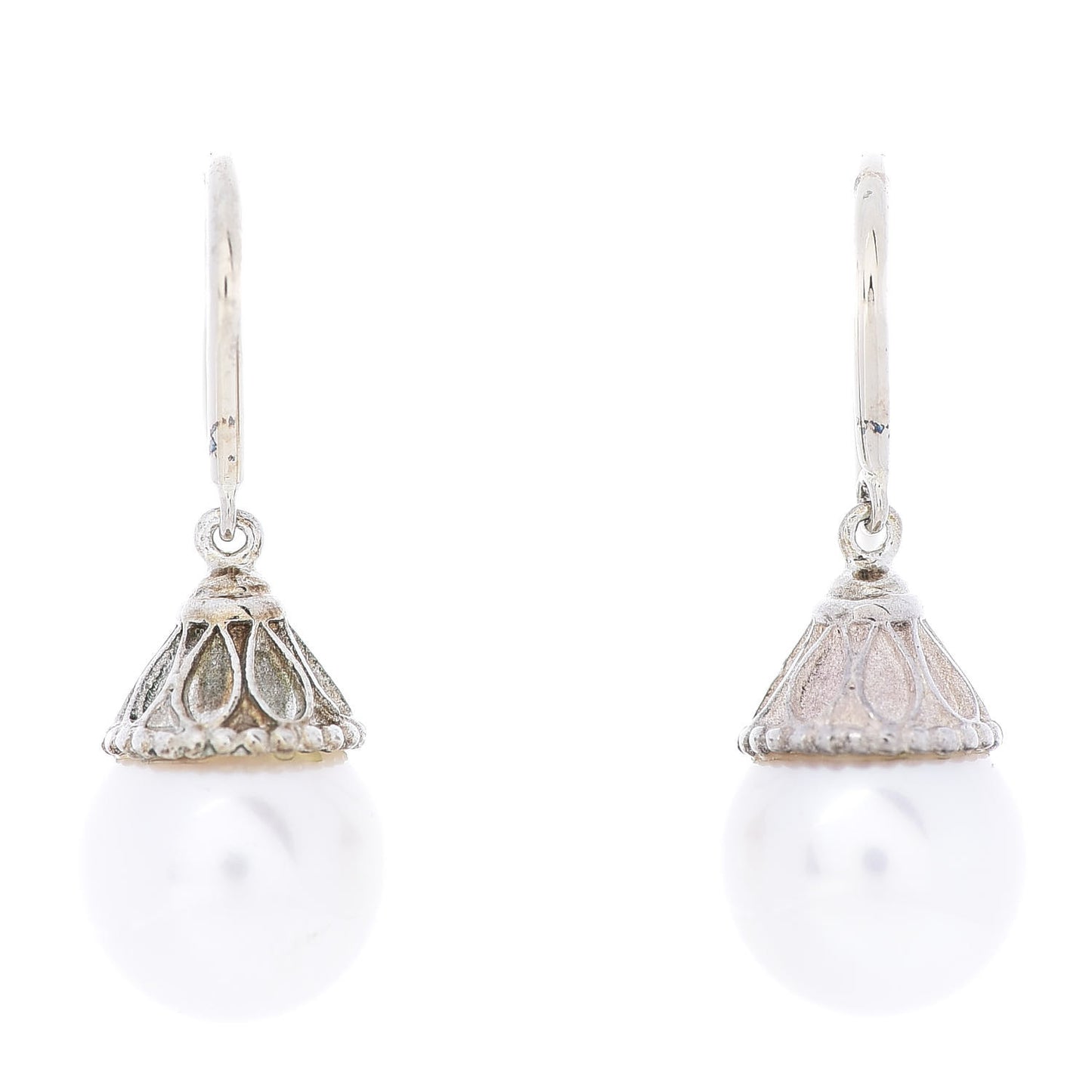 Sterling Silver Pearl Ziegfeld Earrings
