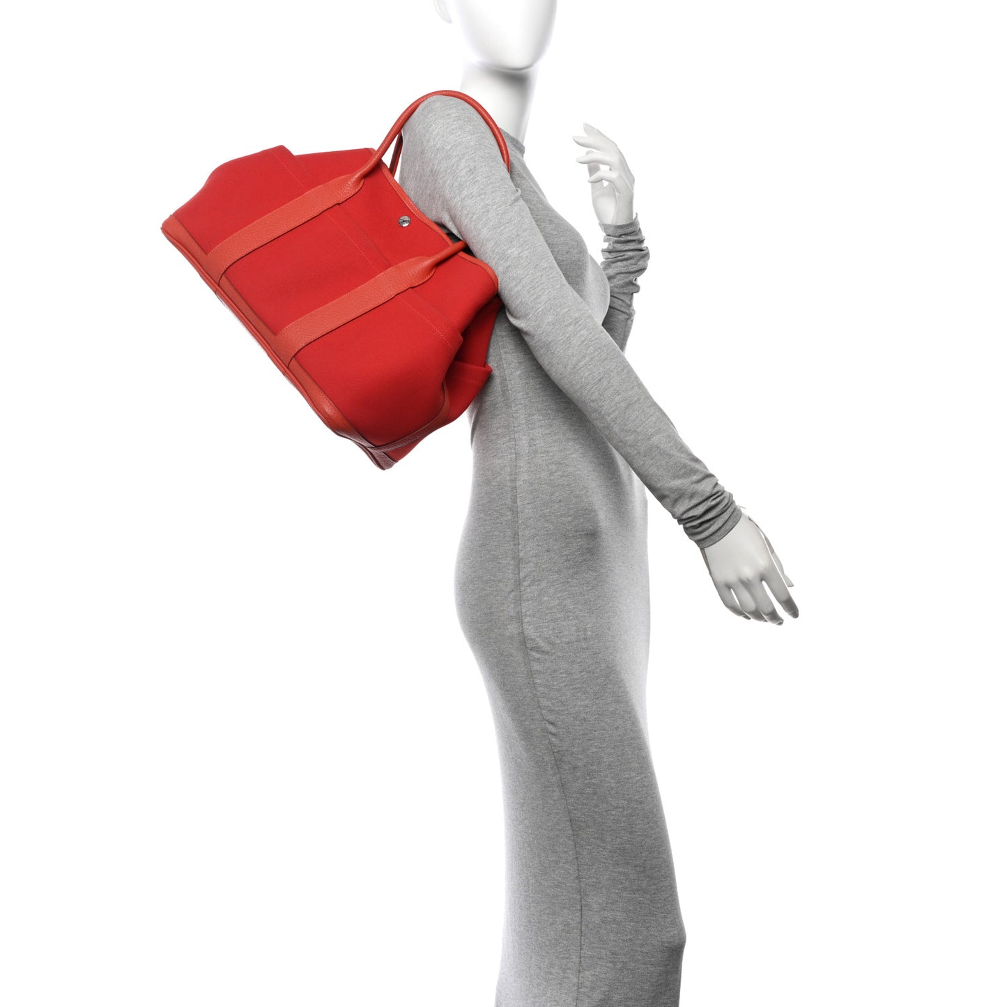Toile Militaire Vache Country Garden Party Pockets 36 MM Tote Rouge Tomate Capucine