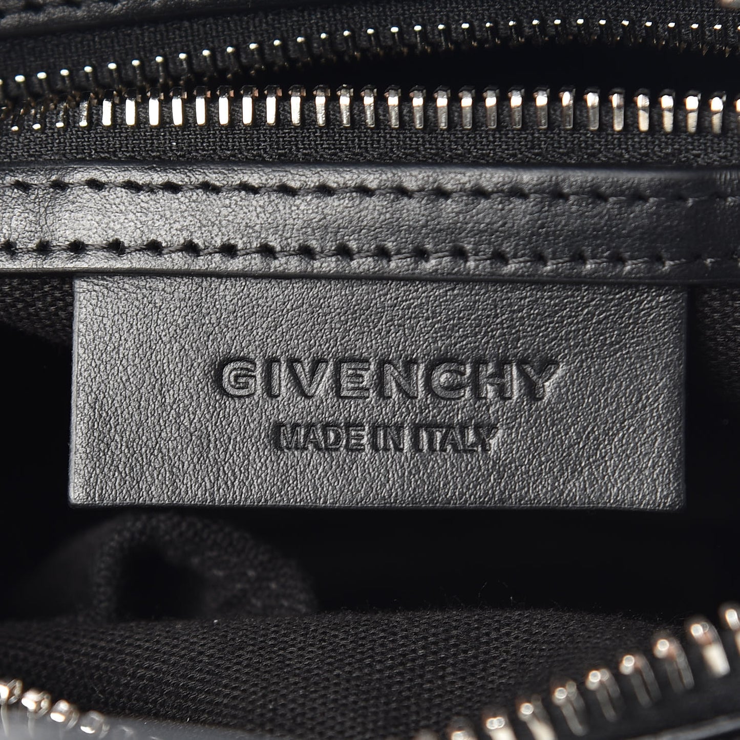 Waxed Calfskin Micro Nightingale Logo Strap Black