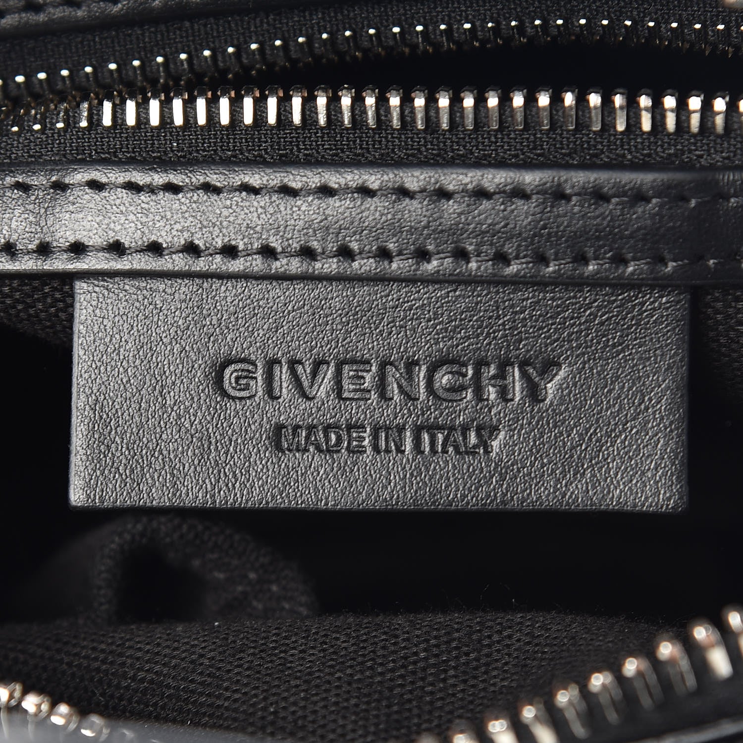 Givenchy Waxed Calfskin Micro Nightingale Logo Strap Black 7 of 8