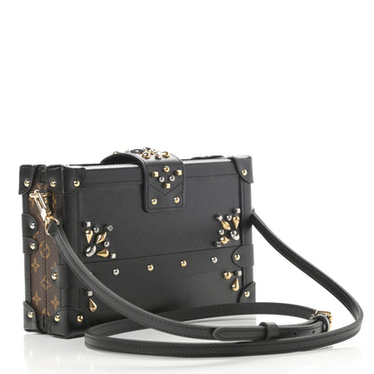 Louis Vuitton Monogram Taiga Studded Petite Malle Black 3 of 13