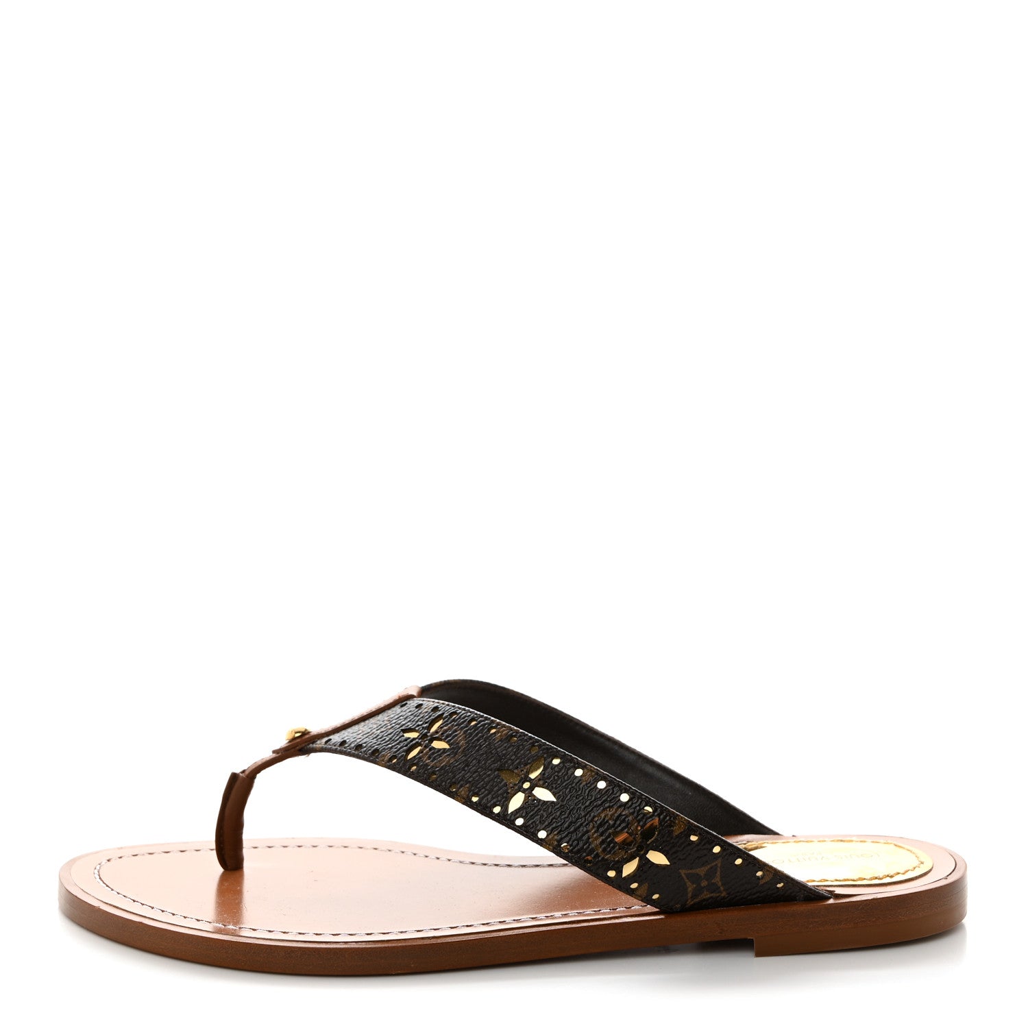Louis Vuitton Monogram Sunny Flat Thong Sandals 36 Brown 1 of 10