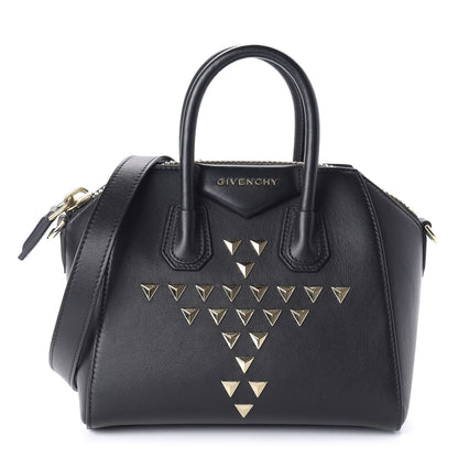 Givenchy Smooth Calfskin Triangle Studded Mini Antigona Black 1 of 11