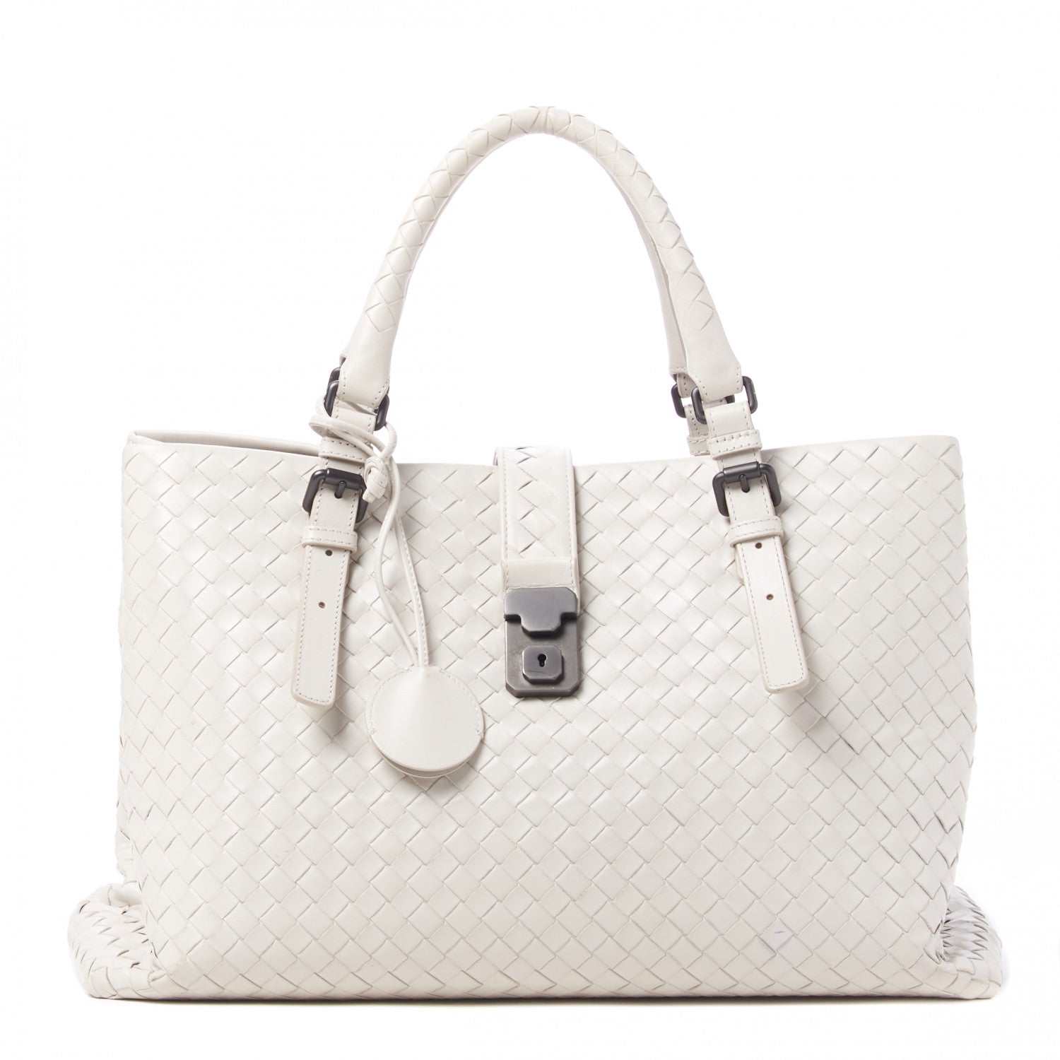 Bottega Veneta Nappa Intrecciato Medium Roma Tote White 1 of 9