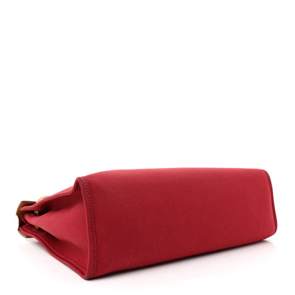 Hermes Vache Hunter Toile Herbag Zip 31 PM Rubis 4 of 15