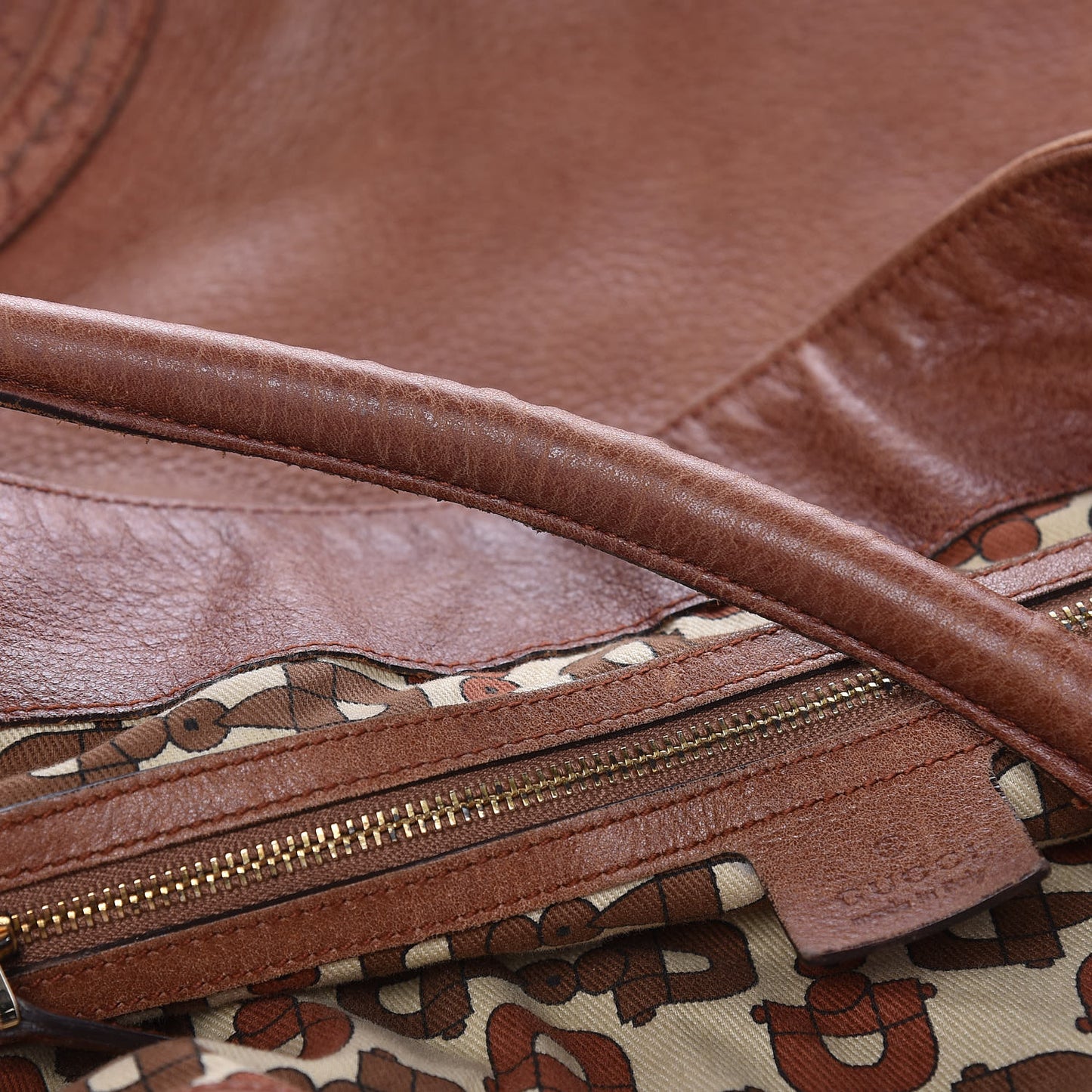 Calfskin Guccissima Trim Large Signoria Hobo Brown