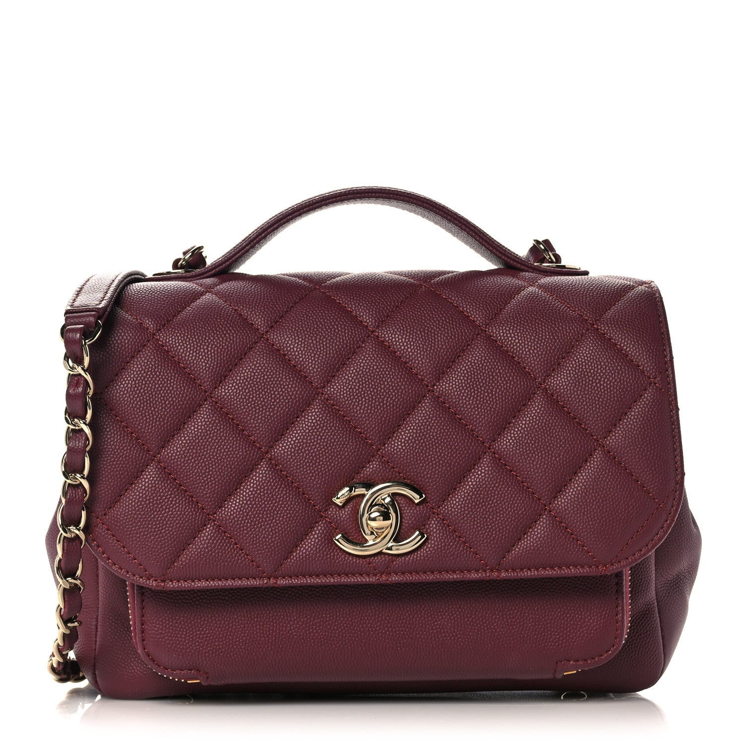 Chanel Caviar Quilted Medium Business Affinity Flap Burgundy 1 of 10