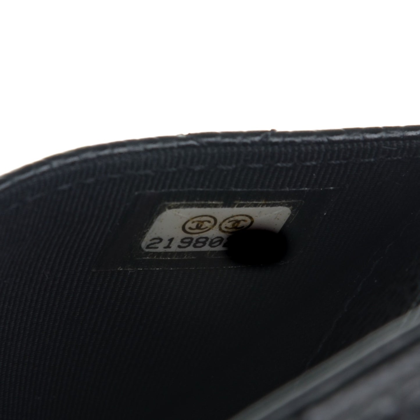 Caviar Quilted Flap Card Holder Black